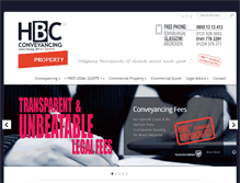 Tablet Screenshot of hbcconveyancing.com